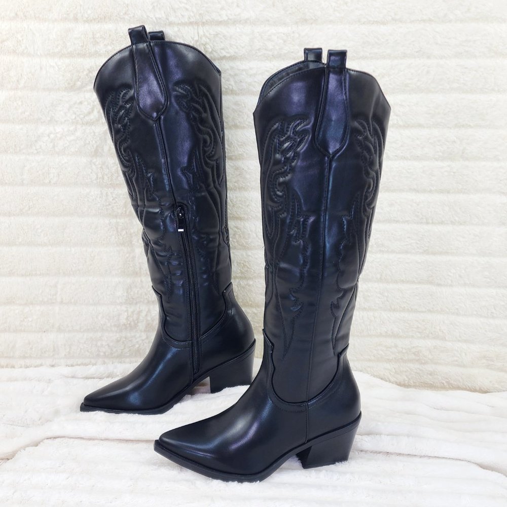Mata Shoes Black Heeled Boots